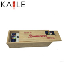 Jouet de boîte de dominos en bois drôle de haute qualité